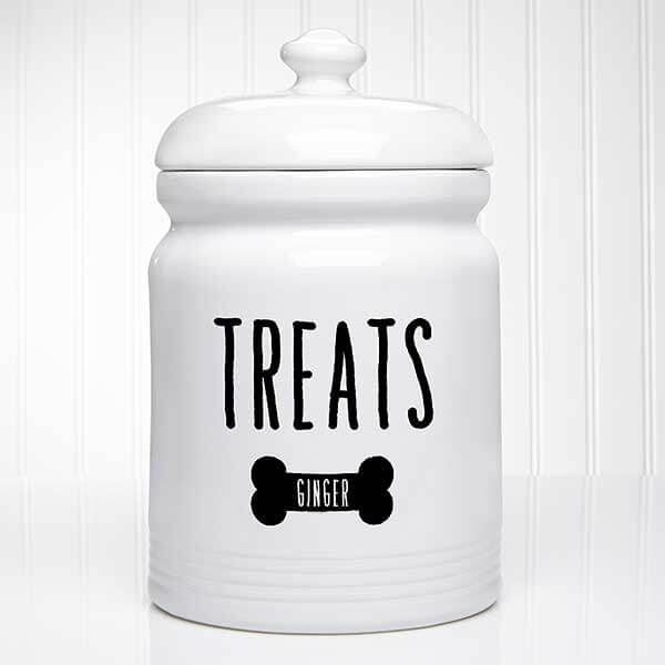 Personalized Dog Treat Jar - Kitchen Counter Decor Ideas