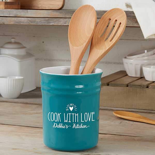 Engraved Utensil Holder - Kitchen Counter Decor Ideas