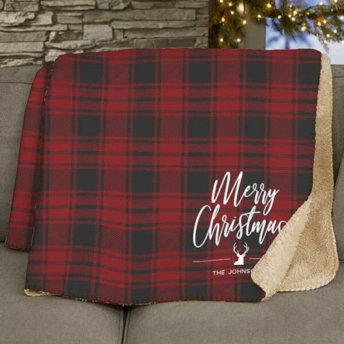 Christmas Plaid Throw Blanket