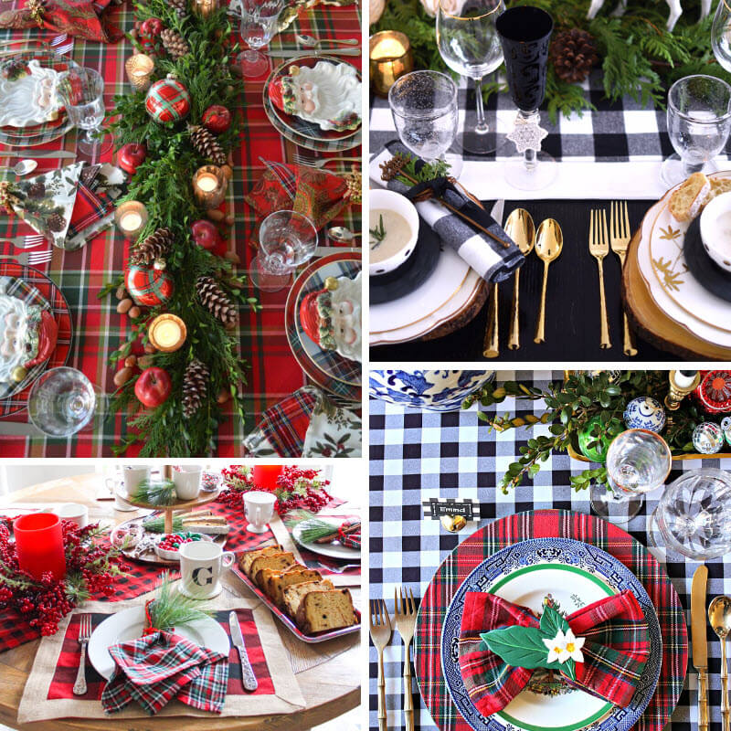 Plaid Christmas Table Ideas