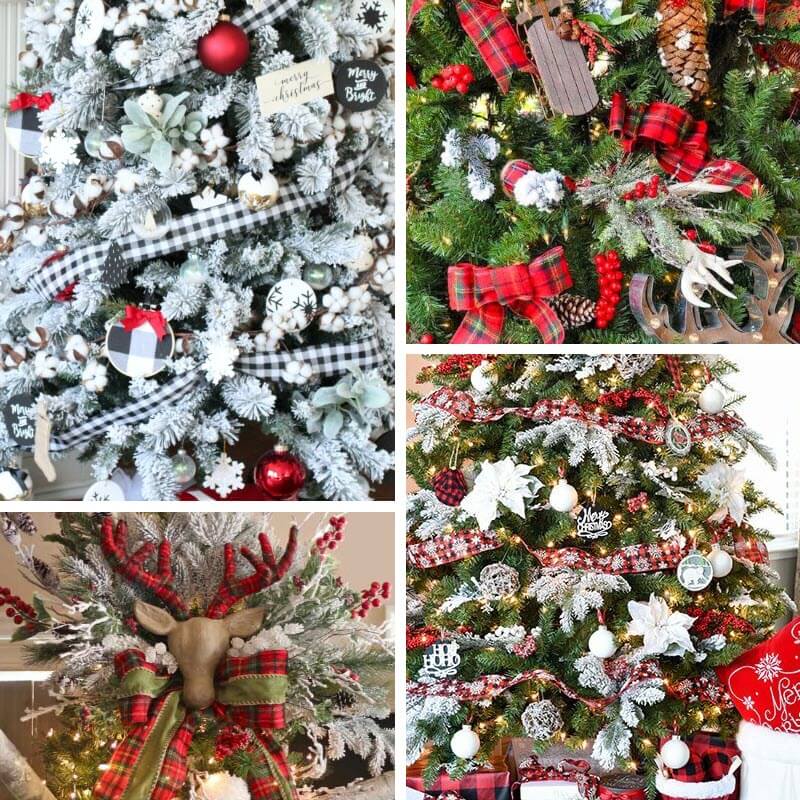 Plaid Christmas Tree Decor Ideas