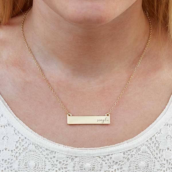 Singles Day Gift Ideas: Engraved Necklace