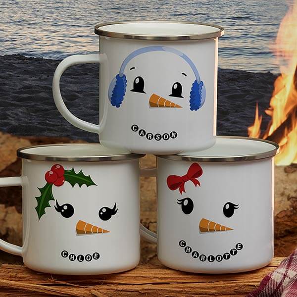 Snowman Character Christmas Mugs