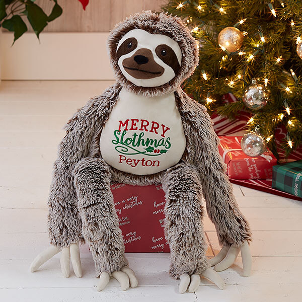 Christmas Sloth Stuffed Animal