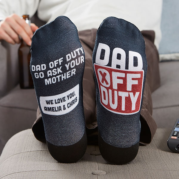 Dad Off Duty Custom Socks