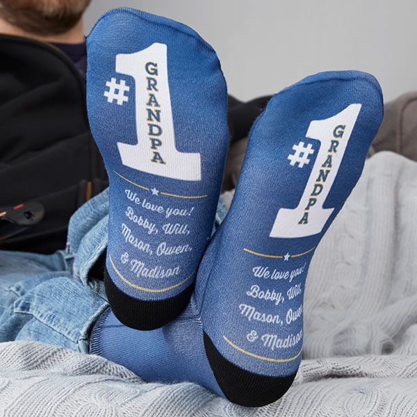 #1 Grandpa Custom Socks