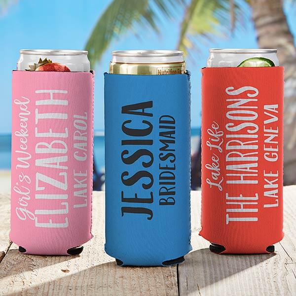 Your Custom Message Slim Can Coolers