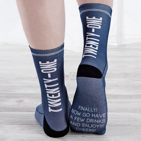 21st birthday gift ideas with 21st birthday socks