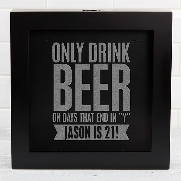 Beer Quotes Shadow Box