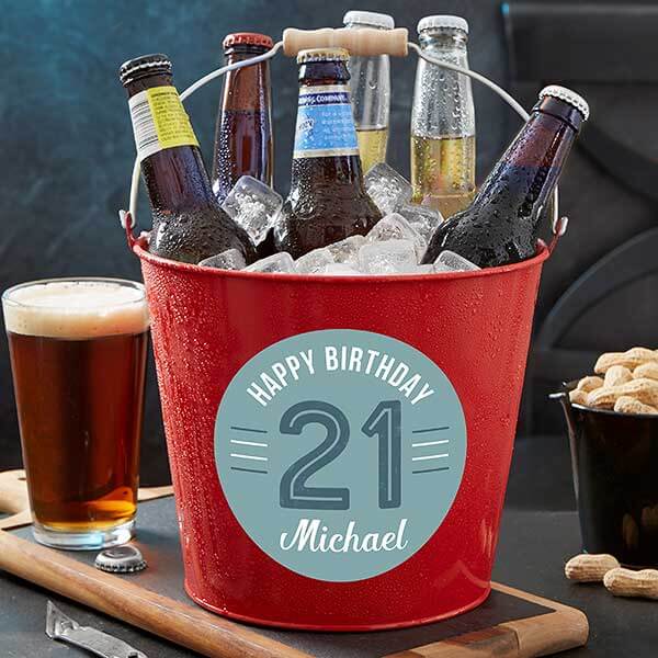 21st birthday gift ideas with gift bucket