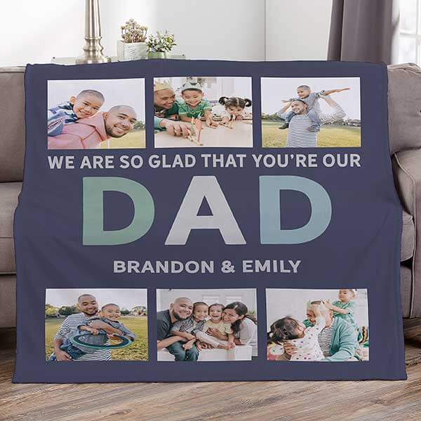 last-minute father's day gifts with photo blanket