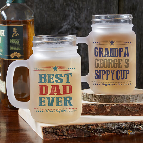 Personalized Mason Jar Mug for Dad