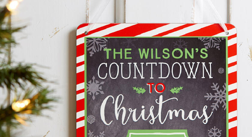 christmas decor ideas with Christmas Countdown Sign