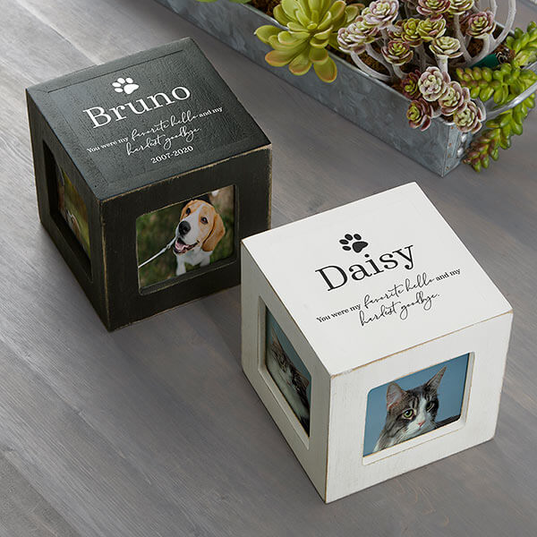 pet memorial gift ideas with Pet Memorial Photo Cube