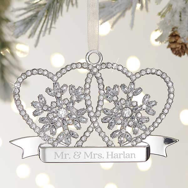25th Anniversary Gift Ideas - Silver Christmas Ornament