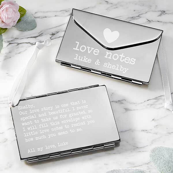 25th Anniversary Gifts by Year - Silver Envelope Keepsake
