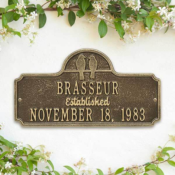 anniversary gift ideas with house plaque