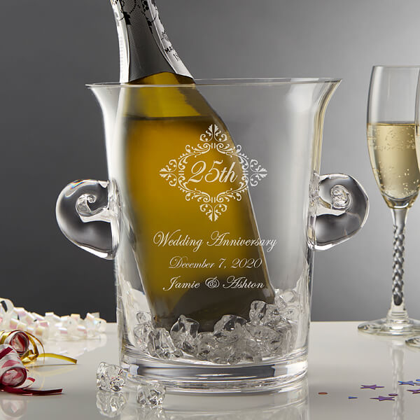 anniversary gift ideas with Engraved Anniversary Wine Chiller & Ice Bucket