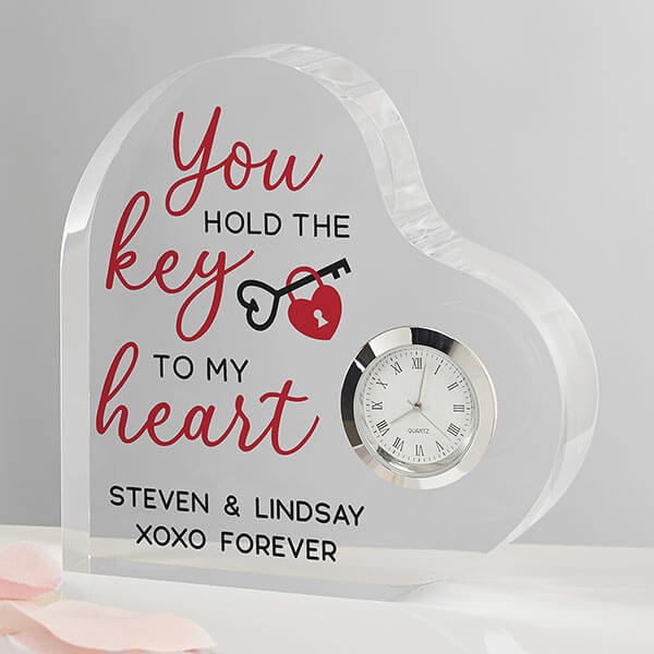 First Anniversary Gift - Heart Shaped Clock