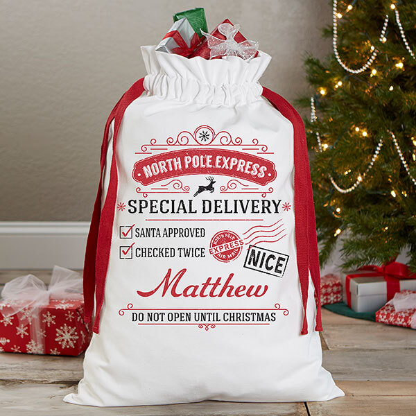 Christmas Traditions for Kids with Personalized Santa Sack