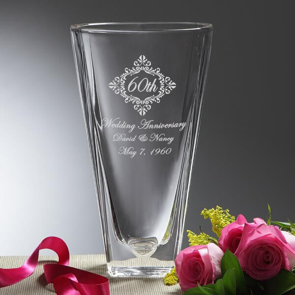 Wedding Anniversary Crystal Vase