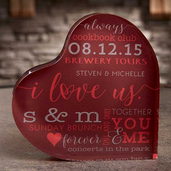 Colored Heart Keepsake Engagement Gift