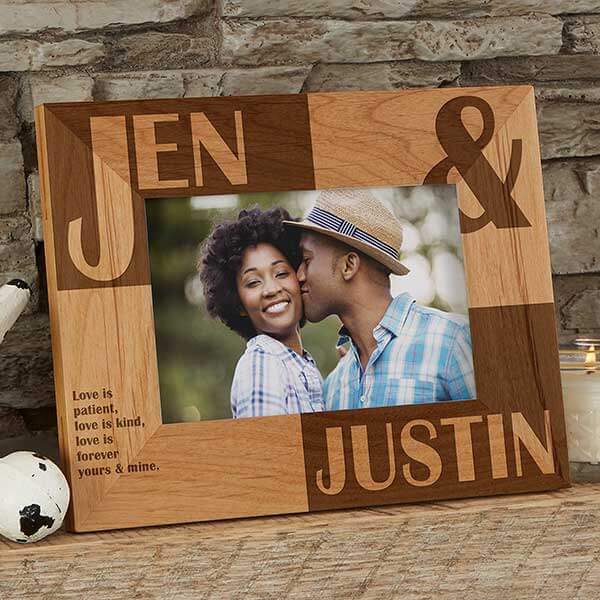 Couples Wood Picture Frame
