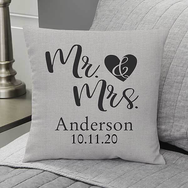 Engagement Gift Couples Throw Pillows