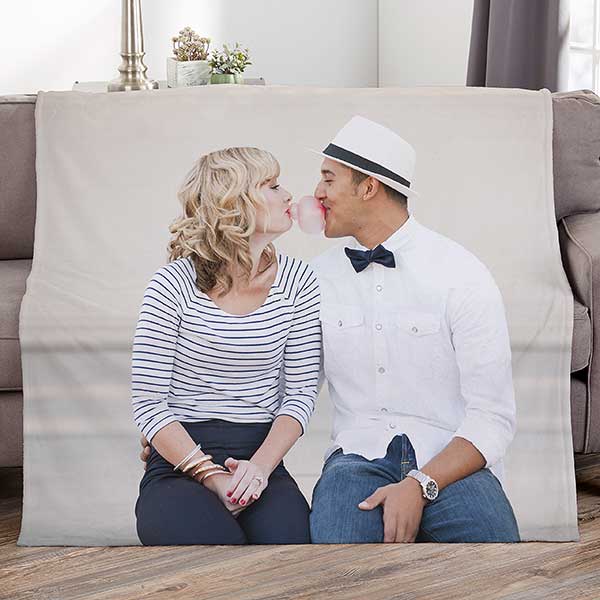 Custom Photo Blanket Engagement Gift