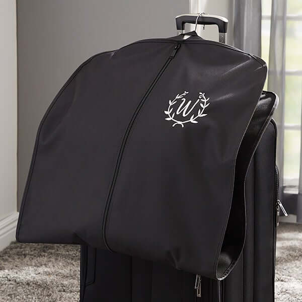 Embroidered Monogram Garment Bag