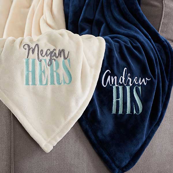 His & Hers Matching Blankets Engagement Gifts