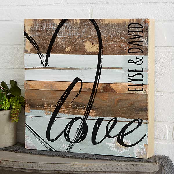 Love Rustic Wood Wall Art