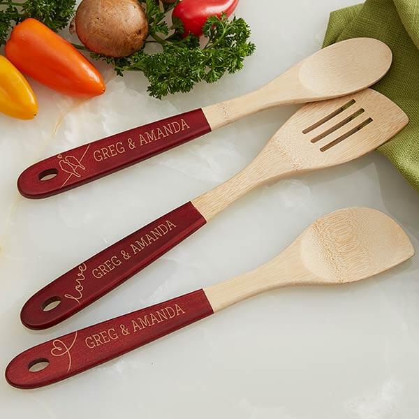 Lovebirds Couples Cooking Utensils