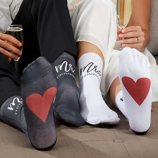 Mr & Mrs Custom Wedding Socks