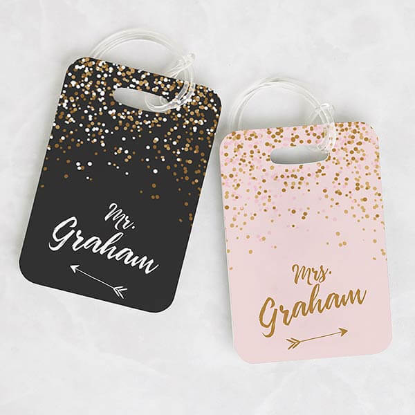 Personalized Couples Luggage Tags