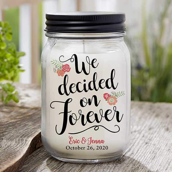 Personalized Engagement Candle Jar