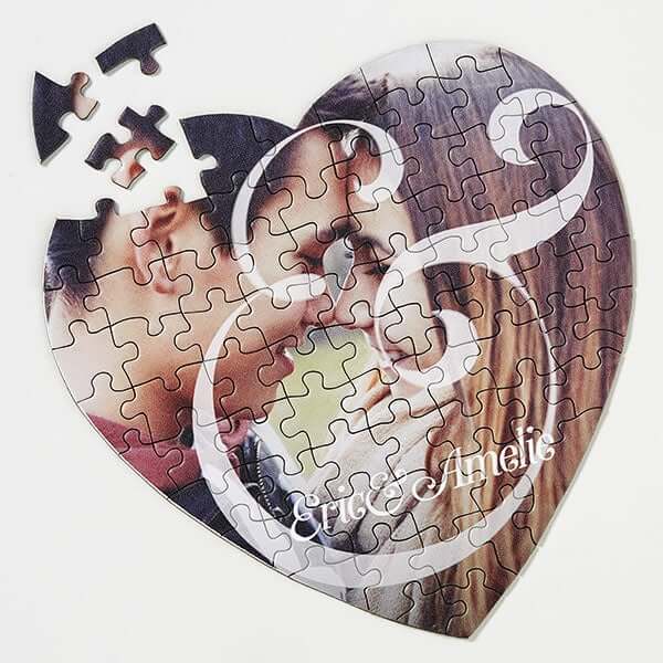 Custom Heart Photo Puzzle