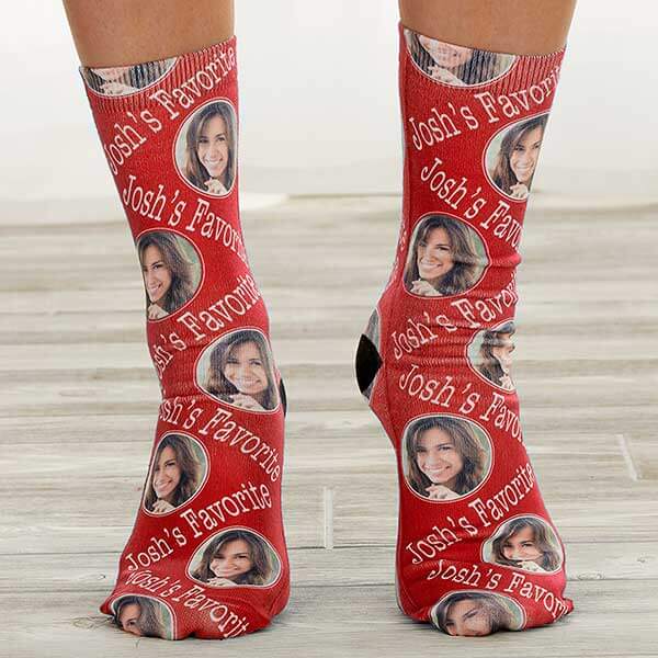 Custom Photo Socks Engagement Gift