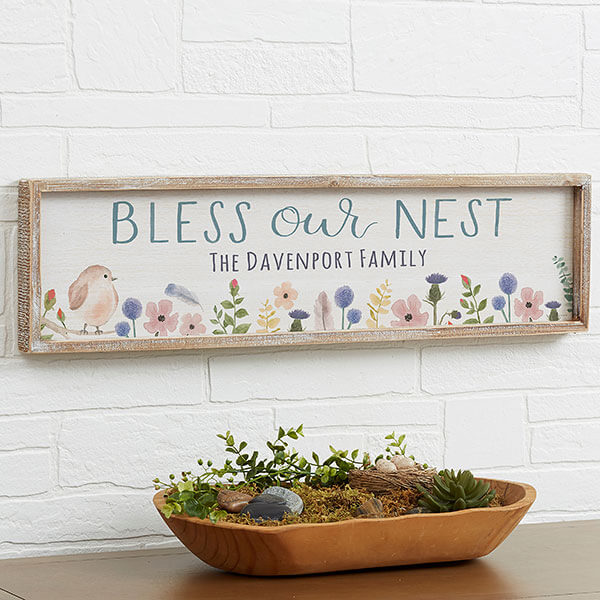 easter sayings with bless our nest wall art