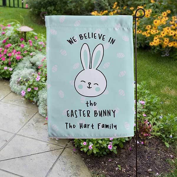 easter sayings with easter bunny garden flag