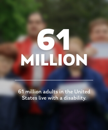 61 Million adults in the U.S. have a disability