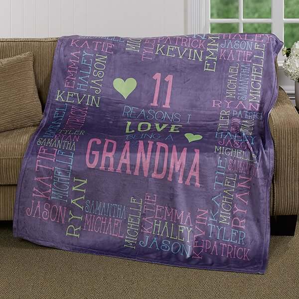 mother's day gifts for grandma with Personalized Mother's Day Blanket for Grandma