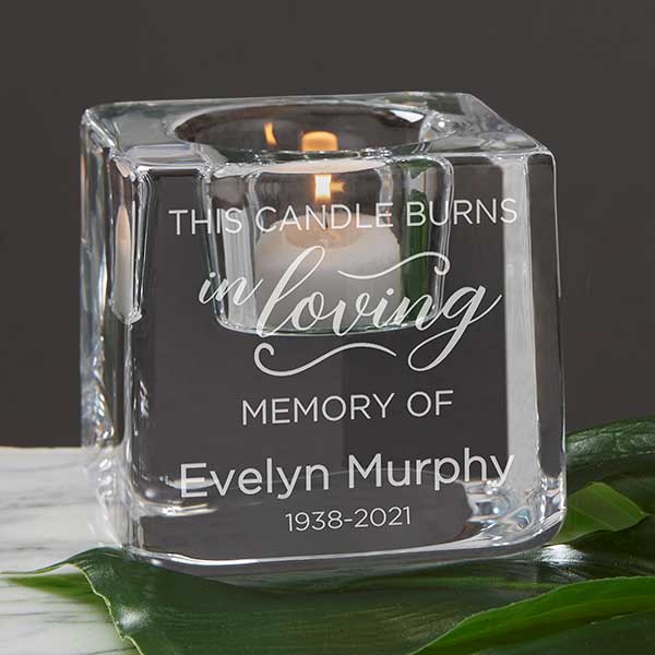 This Candle Burns In Loving Memory... Wedding Memorial Votive holder