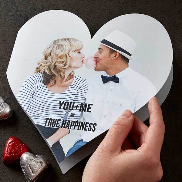 You + Me Photo Hear-Shaped Card