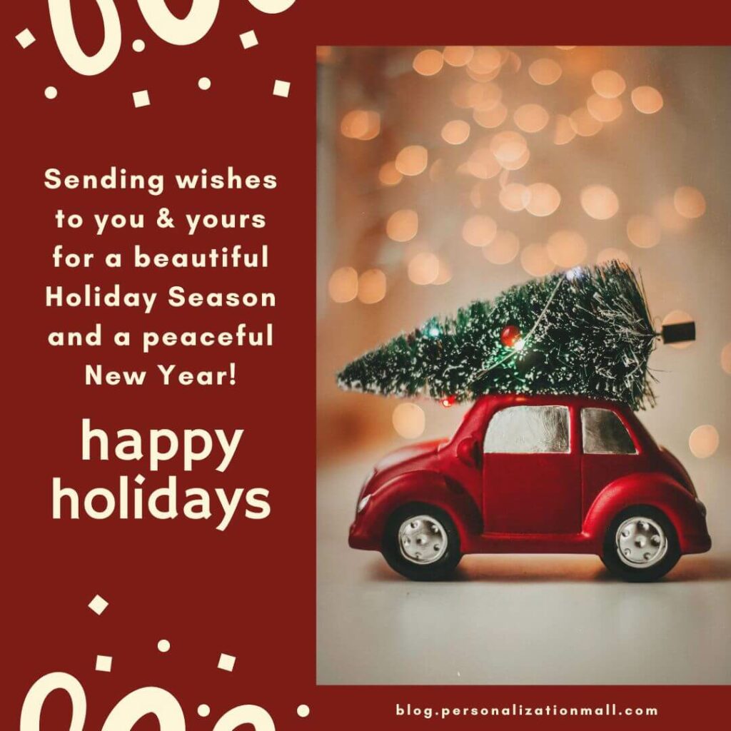 Sending wishes to you and yours for a beautiful Holiday Season and a peaceful New Year.