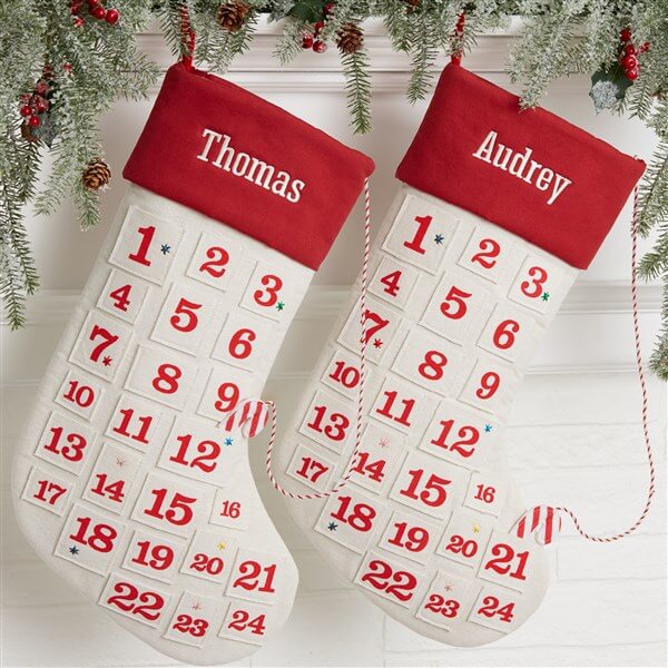 christmas stocking ideas with Advent Calendar Christmas Stockings