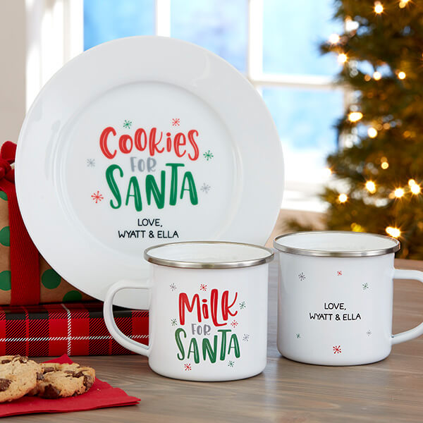 christmas eve box ideas with Cookies & Milk for Santa Plate & Mug set