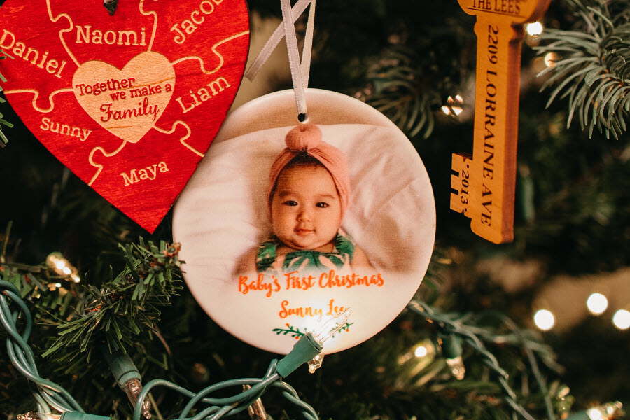 Family Photo Ornaments