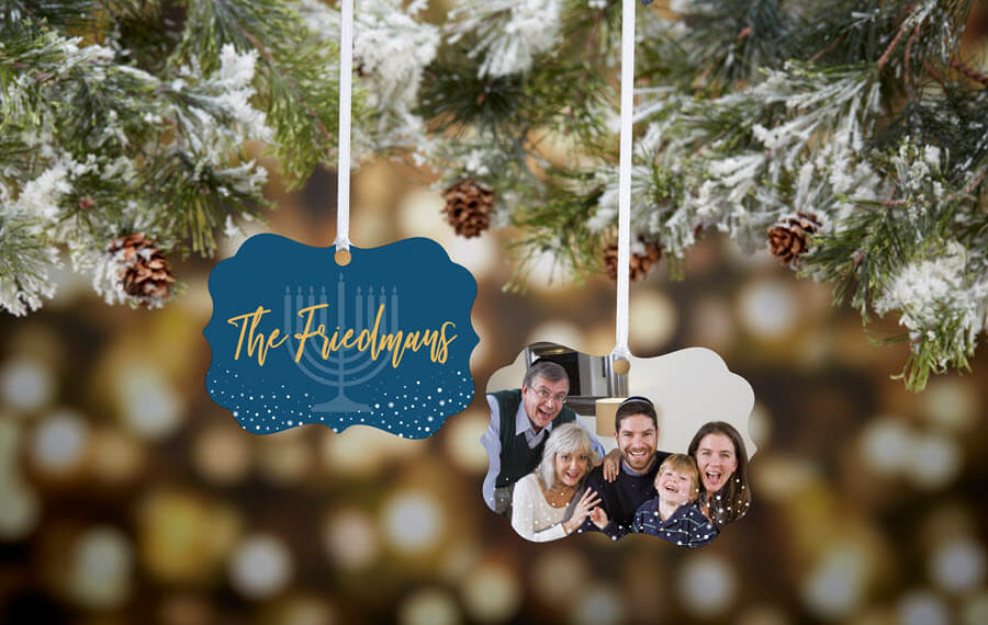 Personalized Hanukkah Photo Ornament