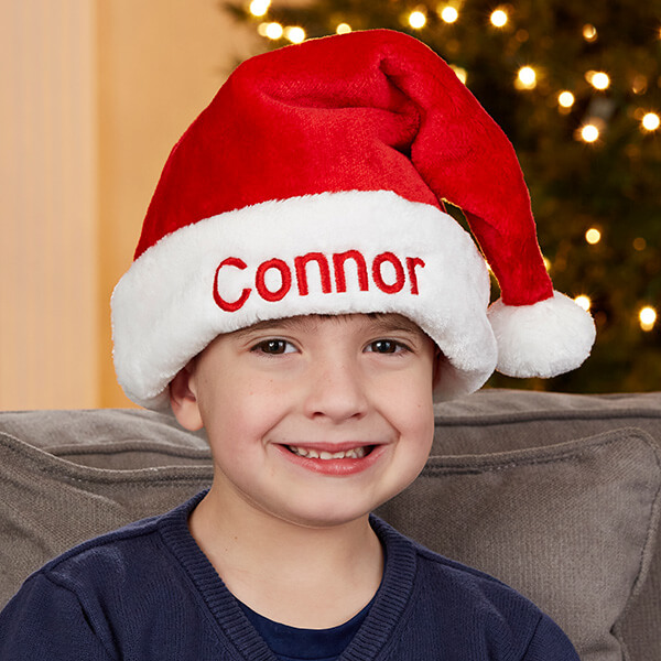 christmas eve box ideas with Personalized Santa Hat